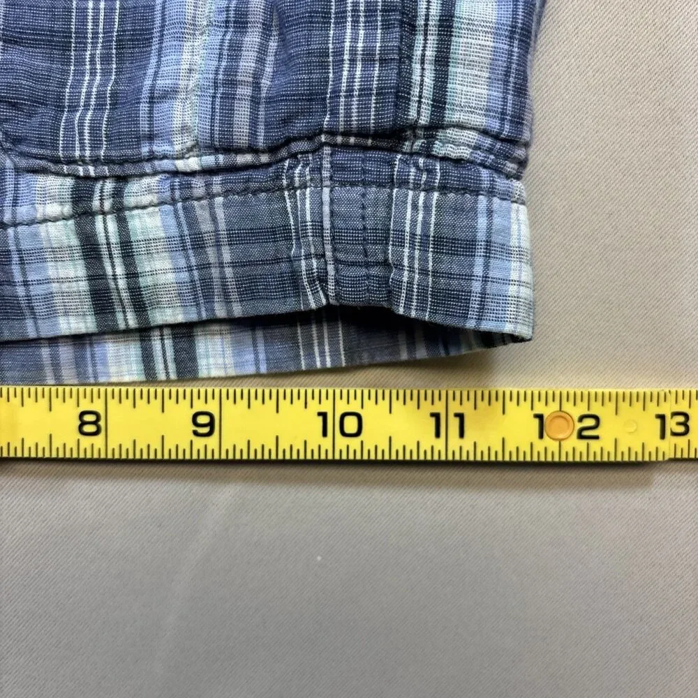 Tommy Bahama Relax‎ Chino Shorts Mens 42 Blue Check Plaid Cotton Casual 10”
